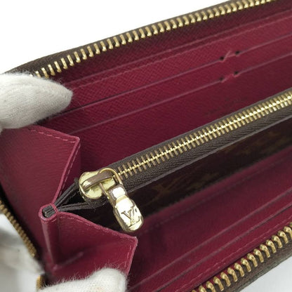 Louis Vuitton Portefeuille Clemence Zip Around Wallet Monogram Fuchsia Pink