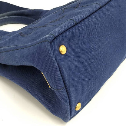 Prada Canapa Tote 2-Way Canvas Blue