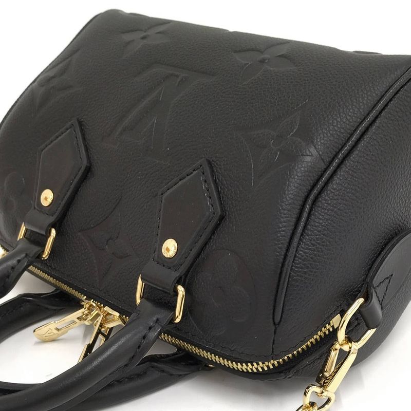 Louis Vuitton Speedy 20 Handbag Monogram Empreinte Black