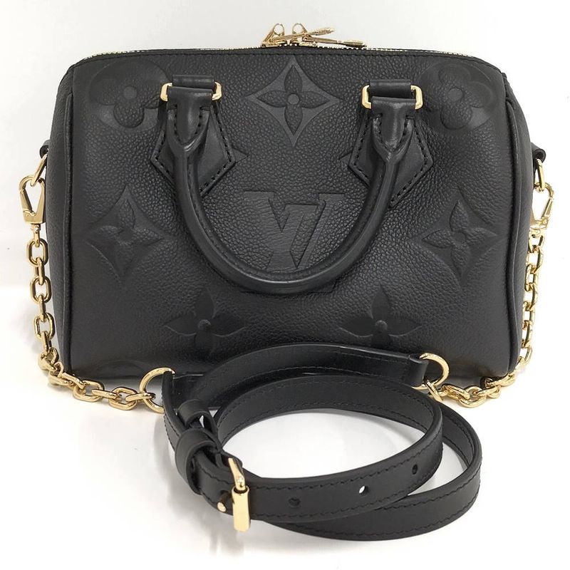 Louis Vuitton Speedy 20 Handbag Monogram Empreinte Black