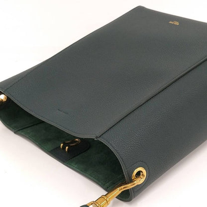 Celine Sangles Small Bucket Shoulder Bag Leather Green