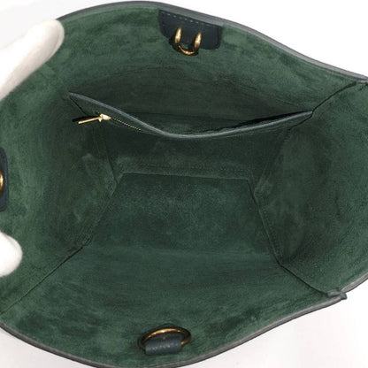 Celine Sangles Small Bucket Shoulder Bag Leather Green