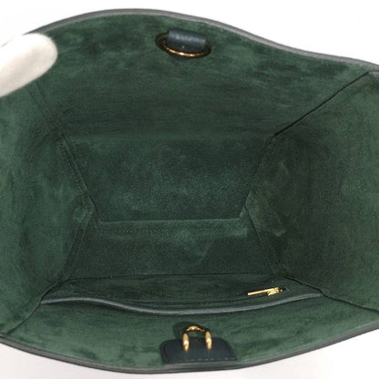 Celine Sangles Small Bucket Shoulder Bag Leather Green