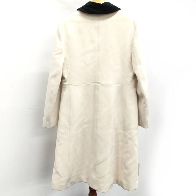 Gucci Stand Collar Coat with Belt Ivory