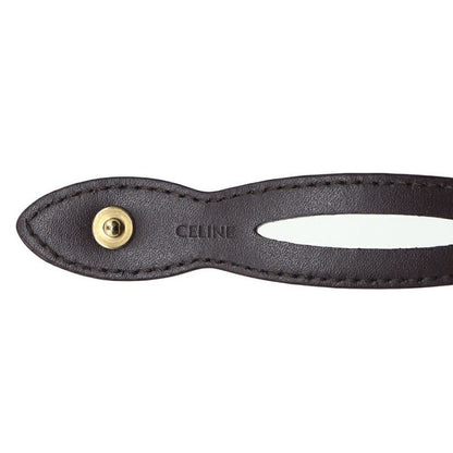 Celine Triomphe Choker Necklace Brown Gold C2