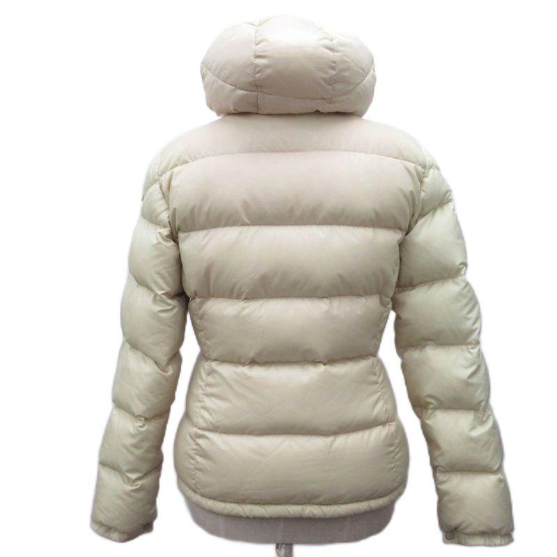 Moncler Berengere Down Jacket Hood Snap Button Logo 0 Beige