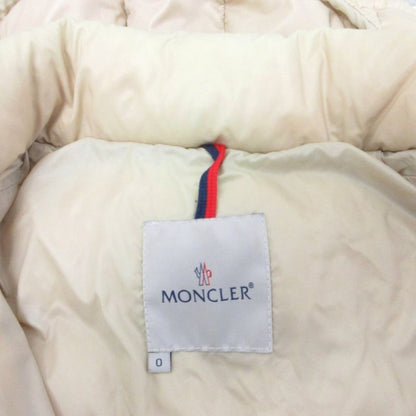 Moncler Berengere Down Jacket Hood Snap Button Logo 0 Beige