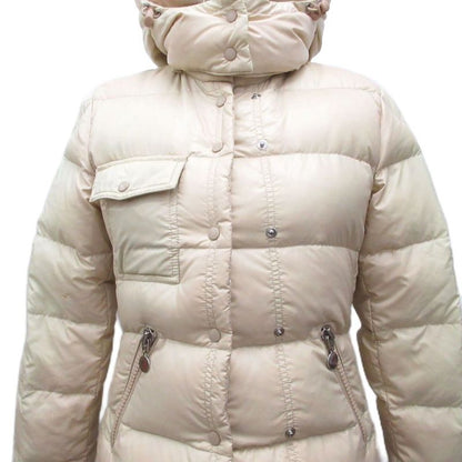 Moncler Berengere Down Jacket Hood Snap Button Logo 0 Beige