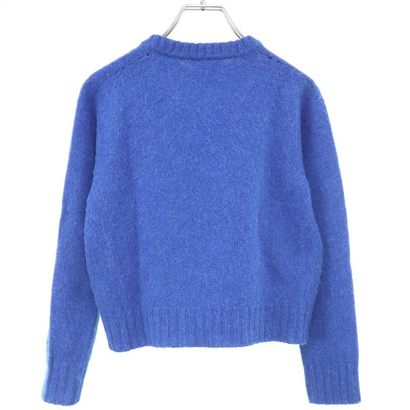 Celine Triomphe Wool Knit Sweater Blue XS