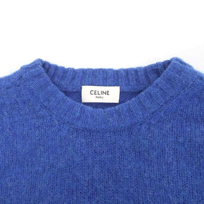 Celine Triomphe Wool Knit Sweater Blue XS
