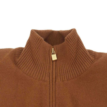 Loro Piana Cashmere Driver's Knit Cardigan Brown 46