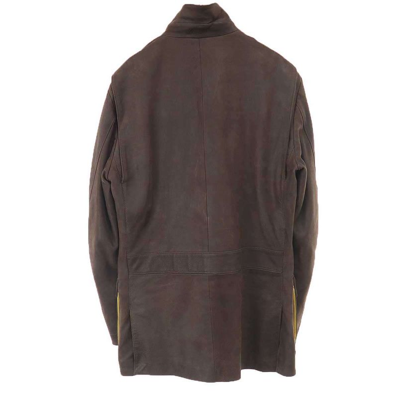 Loro Piana Cashmere Liner Leather Jacket Brown