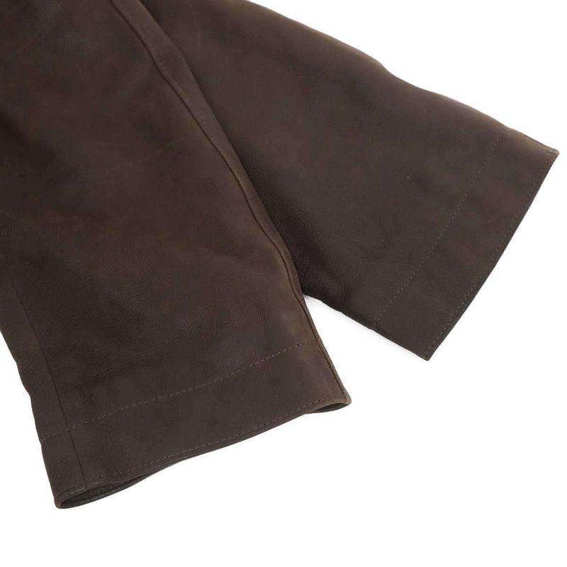 Loro Piana Cashmere Liner Leather Jacket Brown