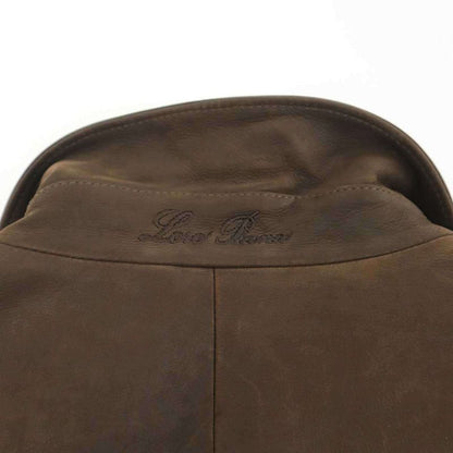 Loro Piana Cashmere Liner Leather Jacket Brown