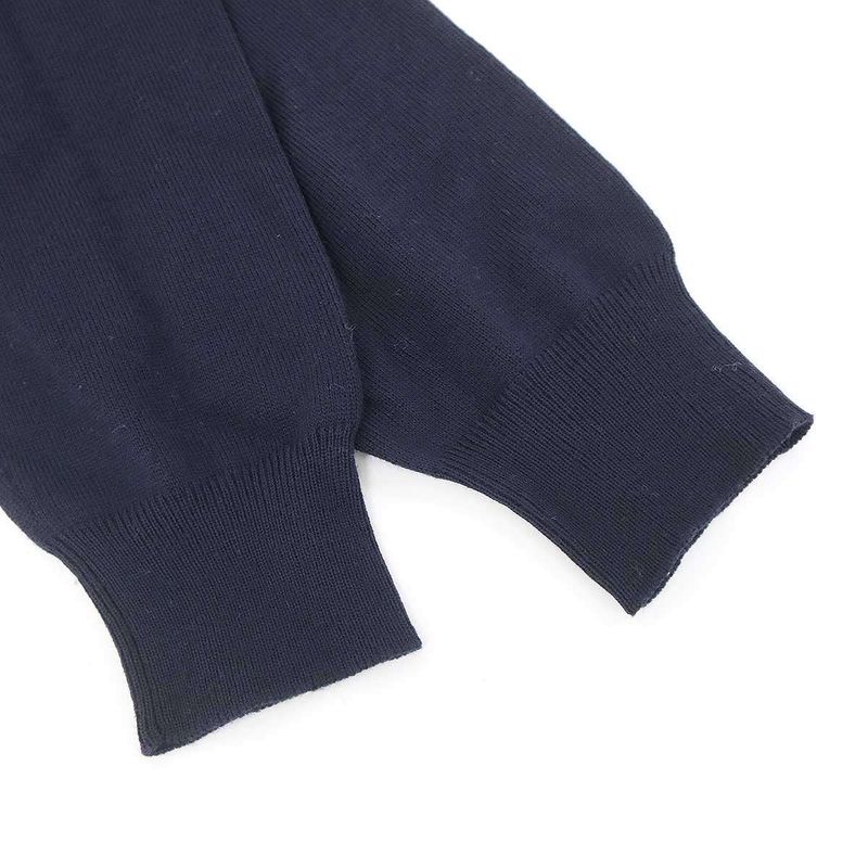 Balenciaga Embroidered Knit Sweater Navy XS