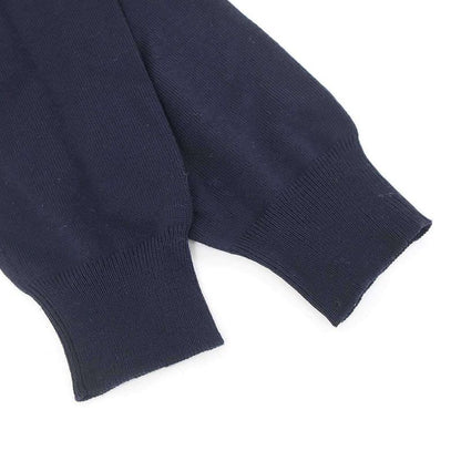 Balenciaga Embroidered Knit Sweater Navy XS