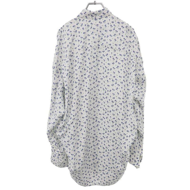 Balenciaga Flower Logo Jacquard Oversize Shirt White