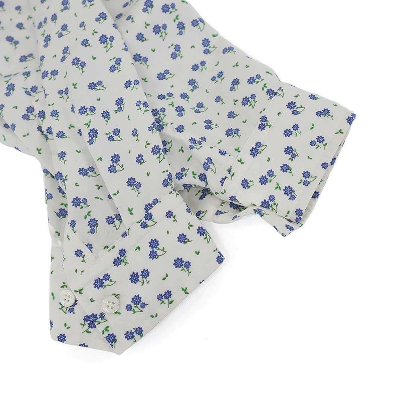 Balenciaga Flower Logo Jacquard Oversize Shirt White