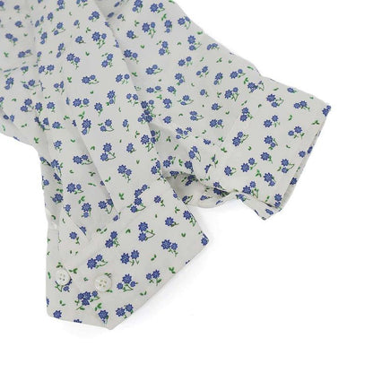 Balenciaga Flower Logo Jacquard Oversize Shirt White