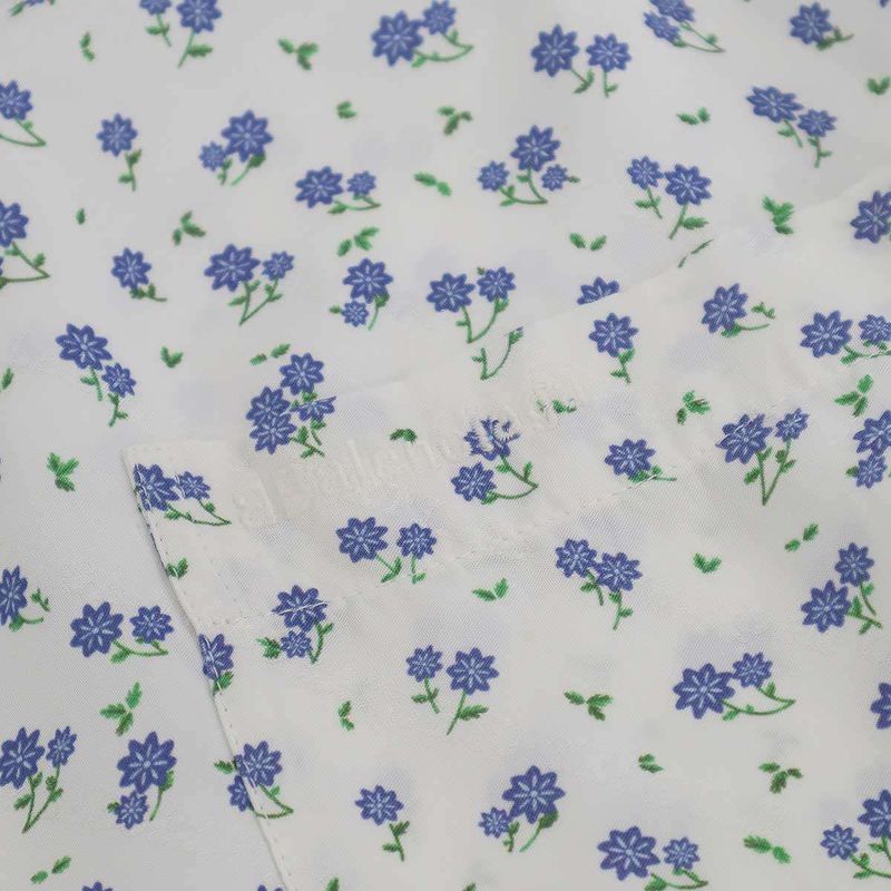 Balenciaga Flower Logo Jacquard Oversize Shirt White