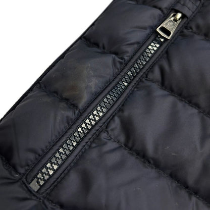 Moncler Maglione Tricot Cardigan Hybrid Nylon Knit Down Hoodie Navy