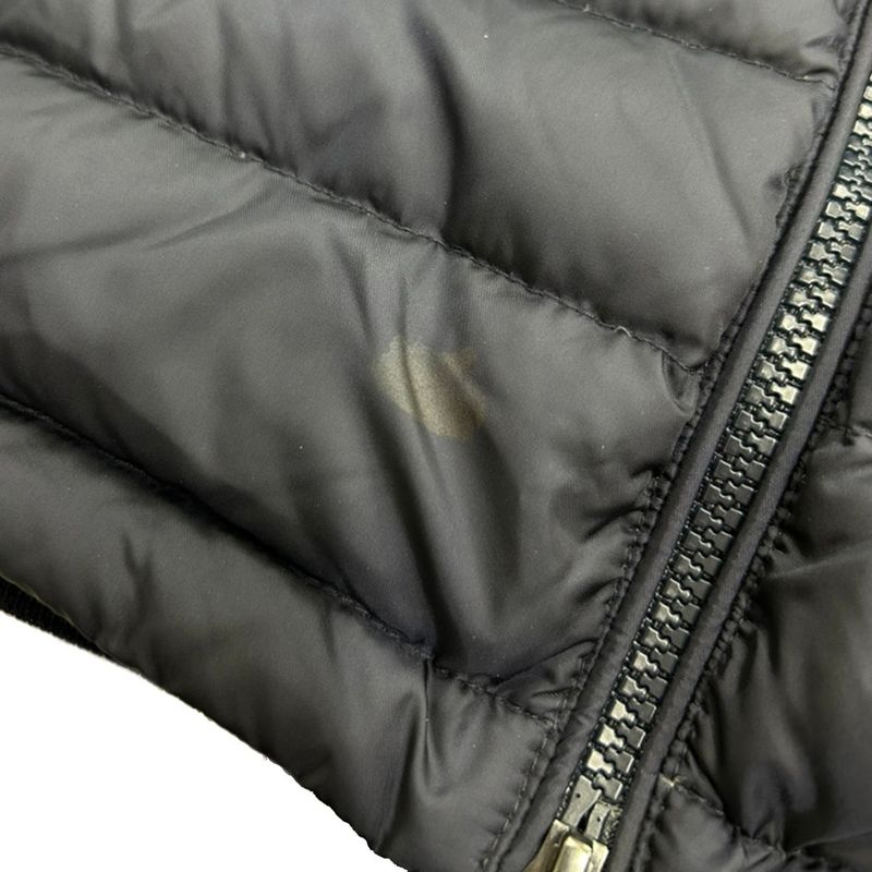 Moncler Maglione Tricot Cardigan Hybrid Nylon Knit Down Hoodie Navy