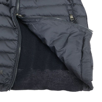 Moncler Maglione Tricot Cardigan Hybrid Nylon Knit Down Hoodie Navy