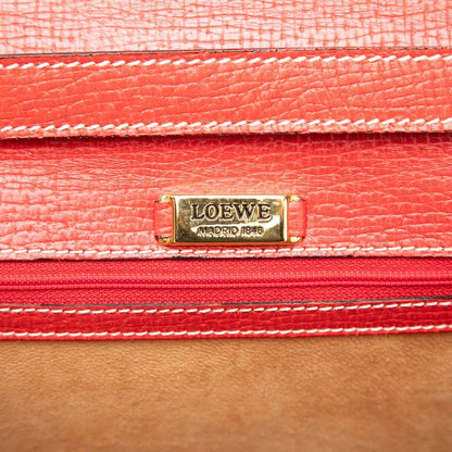 Loewe Barcelona 2-Way Shoulder Bag Red Leather