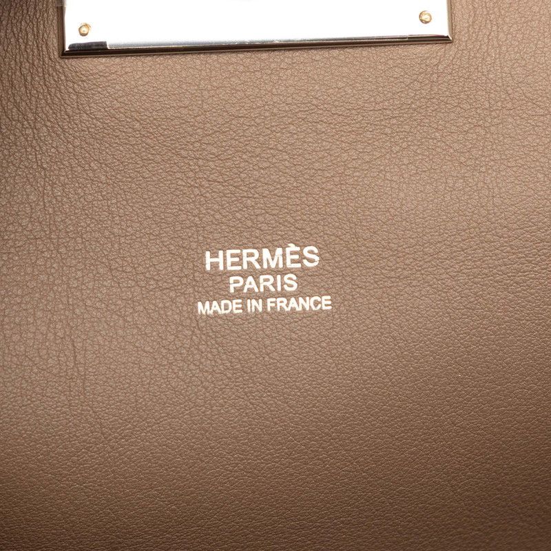 Hermes Toolbox 26 2-Way Shoulder Bag Etoupe Silver Voswift