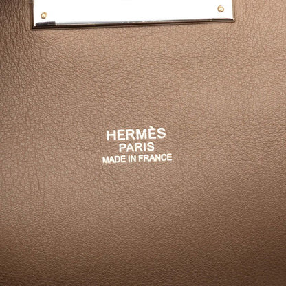 Hermes Toolbox 26 2-Way Shoulder Bag Etoupe Silver Voswift