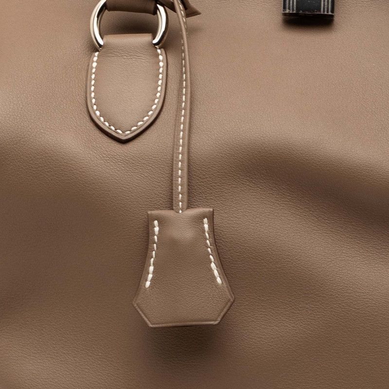 Hermes Toolbox 26 2-Way Shoulder Bag Etoupe Silver Voswift