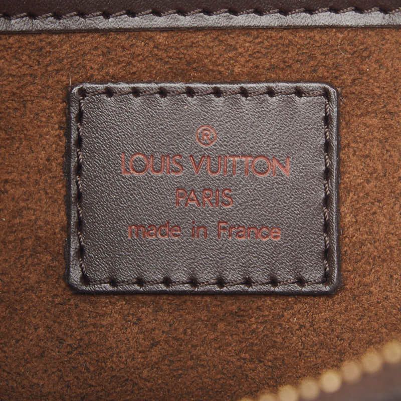 Louis Vuitton Damier Saint Clutch Brown Leather