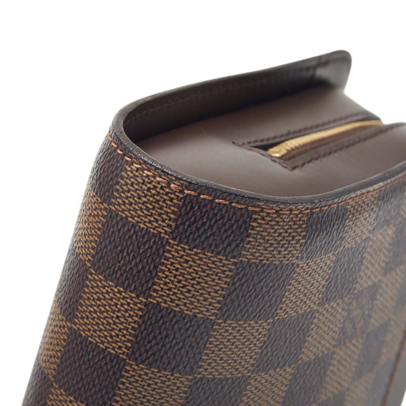 Louis Vuitton Damier Saint Clutch Brown Leather