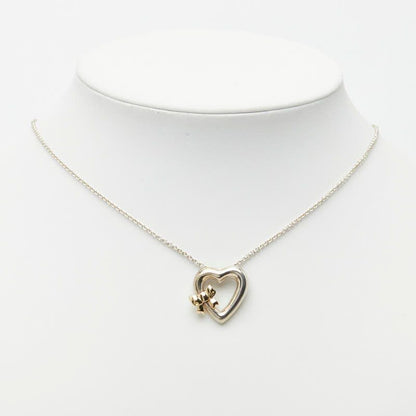Tiffany & Co Heart Ribbon Necklace Yellow Gold