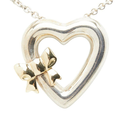 Tiffany & Co Heart Ribbon Necklace Yellow Gold