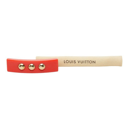 Louis Vuitton Studded Barrette Hair Orange Gold Plastic Plated