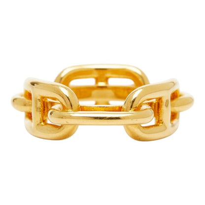 Hermes Lucade Chaine D'ancre Scarf Ring Gold Plated