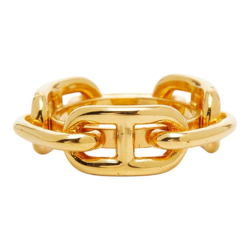 Hermes Lucade Chaine D'ancre Scarf Ring Gold Plated