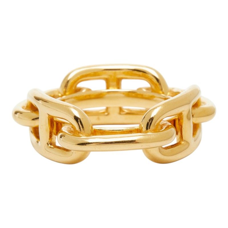 Hermes Lucade Chaine D'ancre Scarf Ring Gold Plated