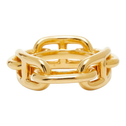 Hermes Lucade Chaine D'ancre Scarf Ring Gold Plated