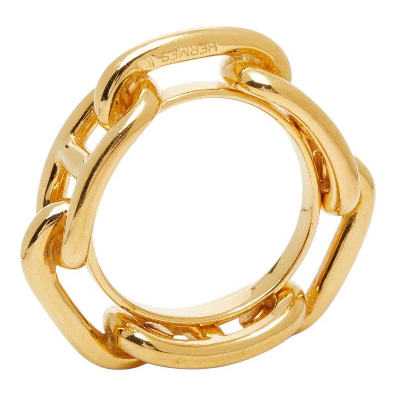 Hermes Lucade Chaine D'ancre Scarf Ring Gold Plated