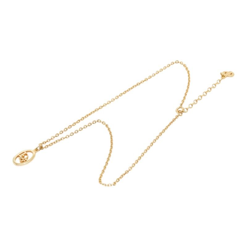 Dior Logo Necklace Gold Plated
