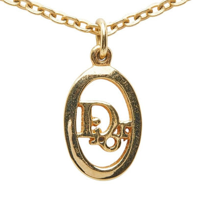 Dior Logo Necklace Gold Plated