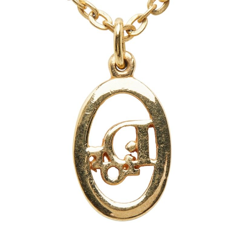 Dior Logo Necklace Gold Plated