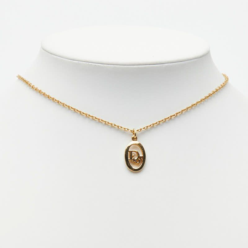 Dior Logo Necklace Gold Plated