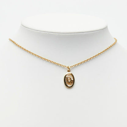 Dior Logo Necklace Gold Plated