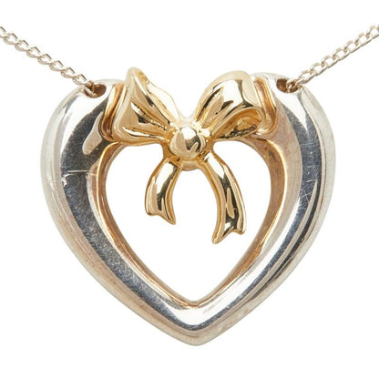 Tiffany & Co Heart Ribbon Necklace Yellow Gold