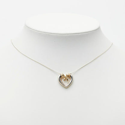 Tiffany & Co Heart Ribbon Necklace Yellow Gold