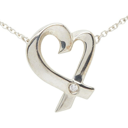 Tiffany & Co Loving Heart Diamond Necklace Silver