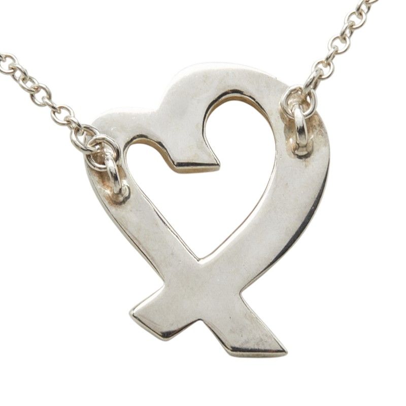 Tiffany & Co Loving Heart Diamond Necklace Silver